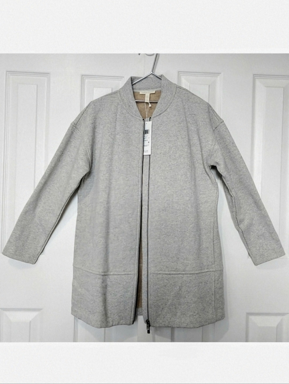 Eileen Fisher Organic-Cotton French Terry Jacket, NWT,‎ Size S/P